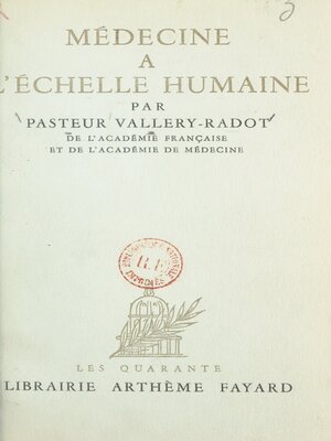 cover image of Médecine à l'échelle humaine